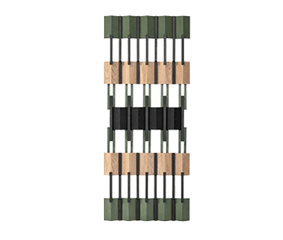 Wedged wall wood rug 2